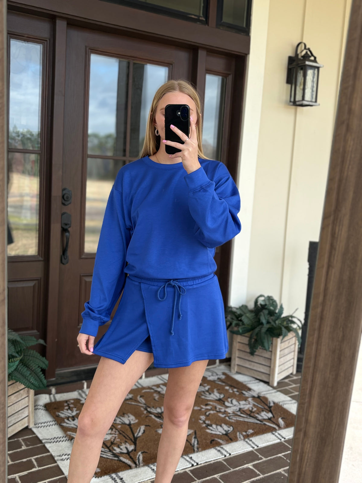 Royal Blue Skirt Set