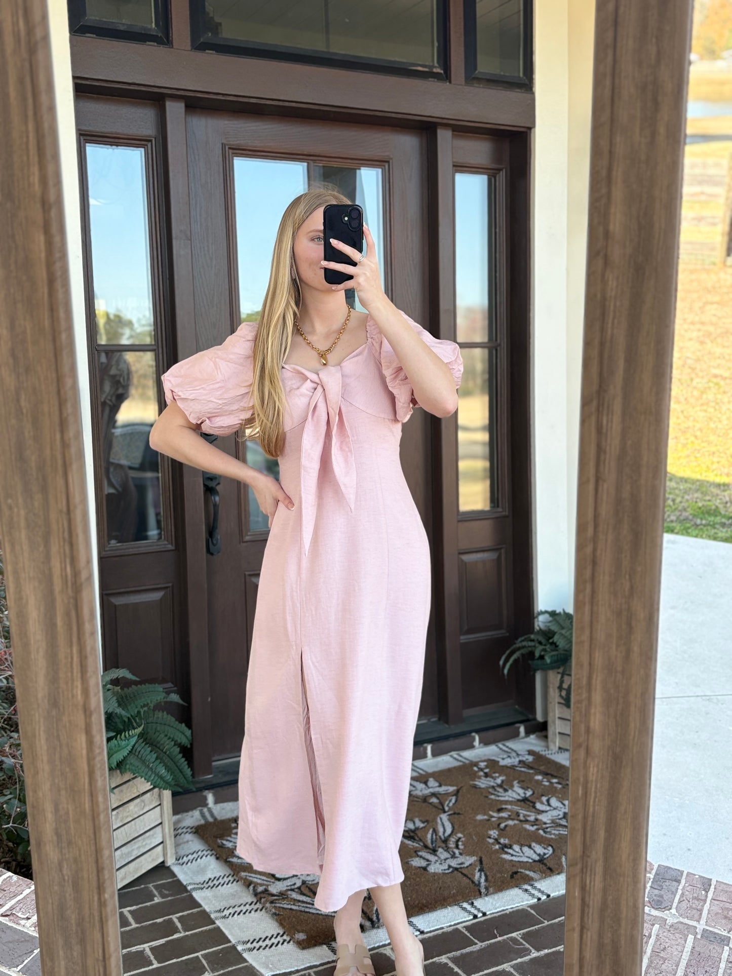 Front Tie Bow Midi