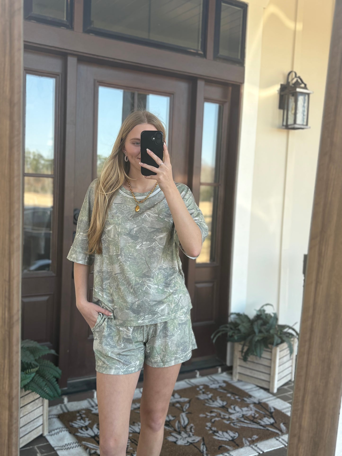 Muted Camo Short Set
