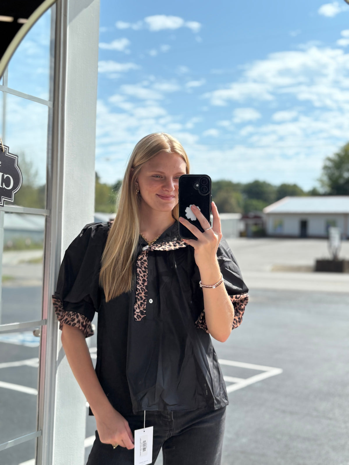 Lily Grace Cheetah Blouse