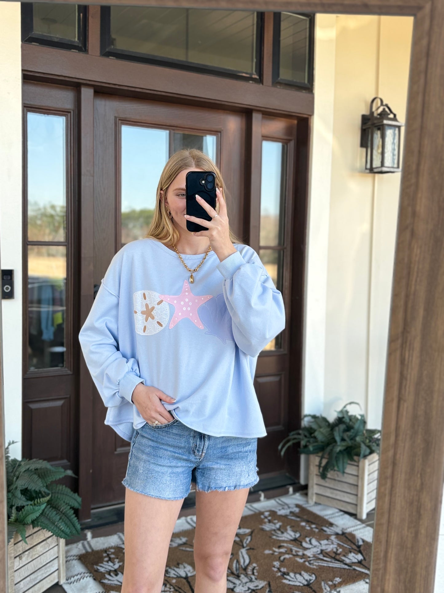 Seashell Patchwork Long Sleeve