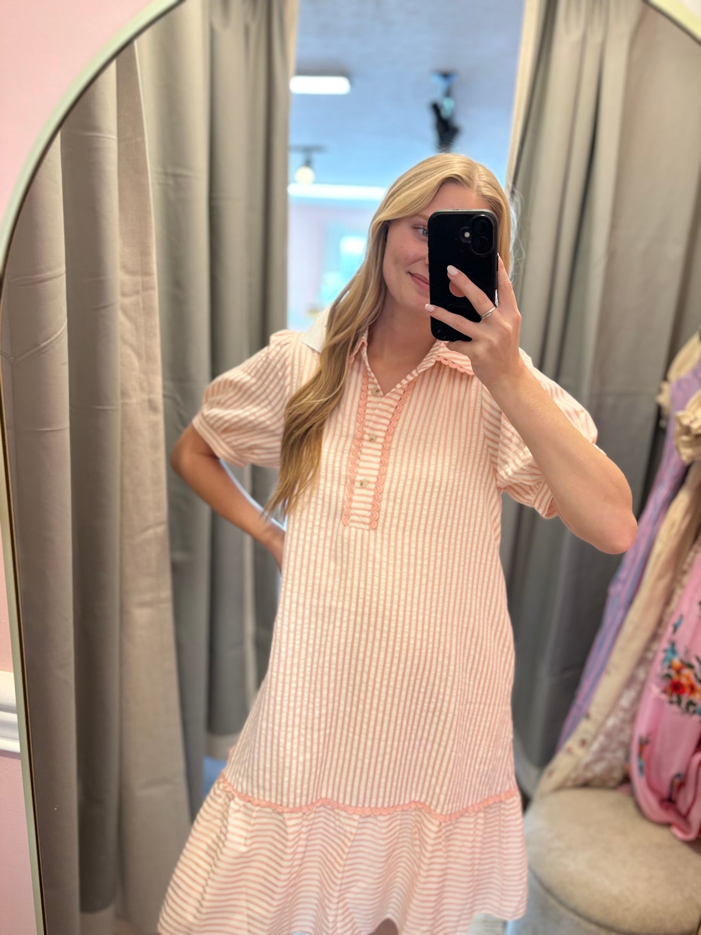 Striped Collared Dress