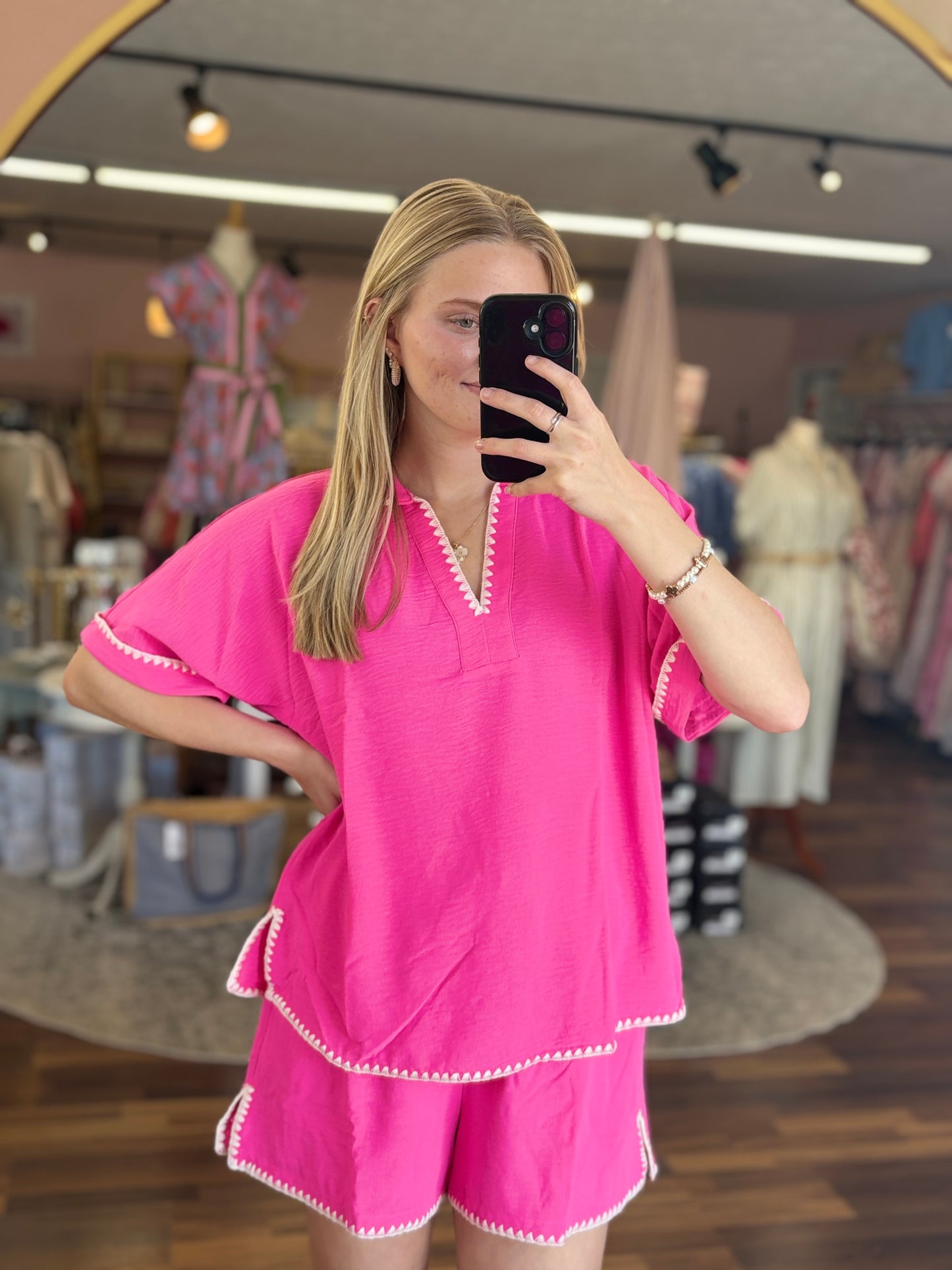 Hot Pink Short Set