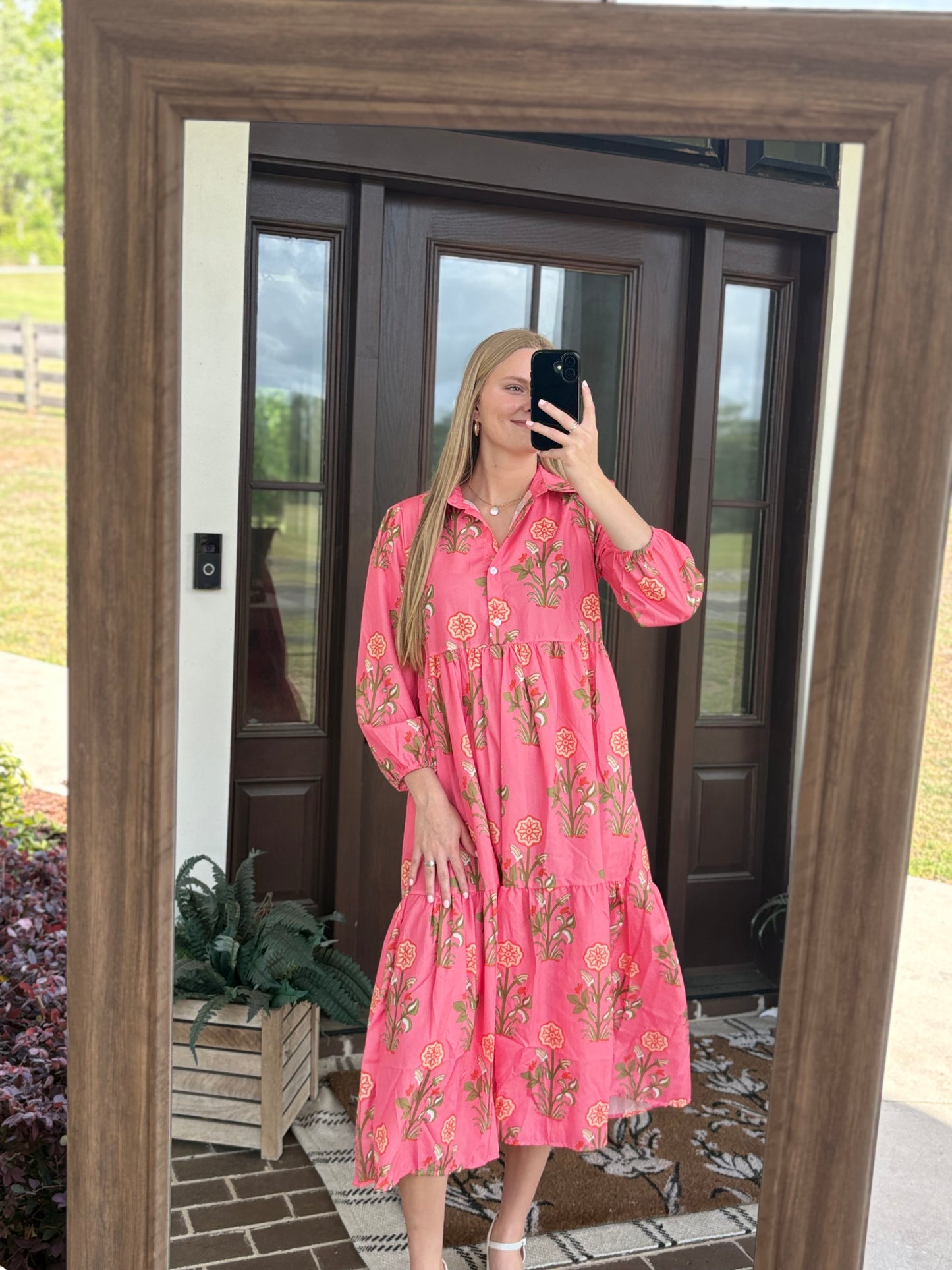 Floral Print Shirt Dress