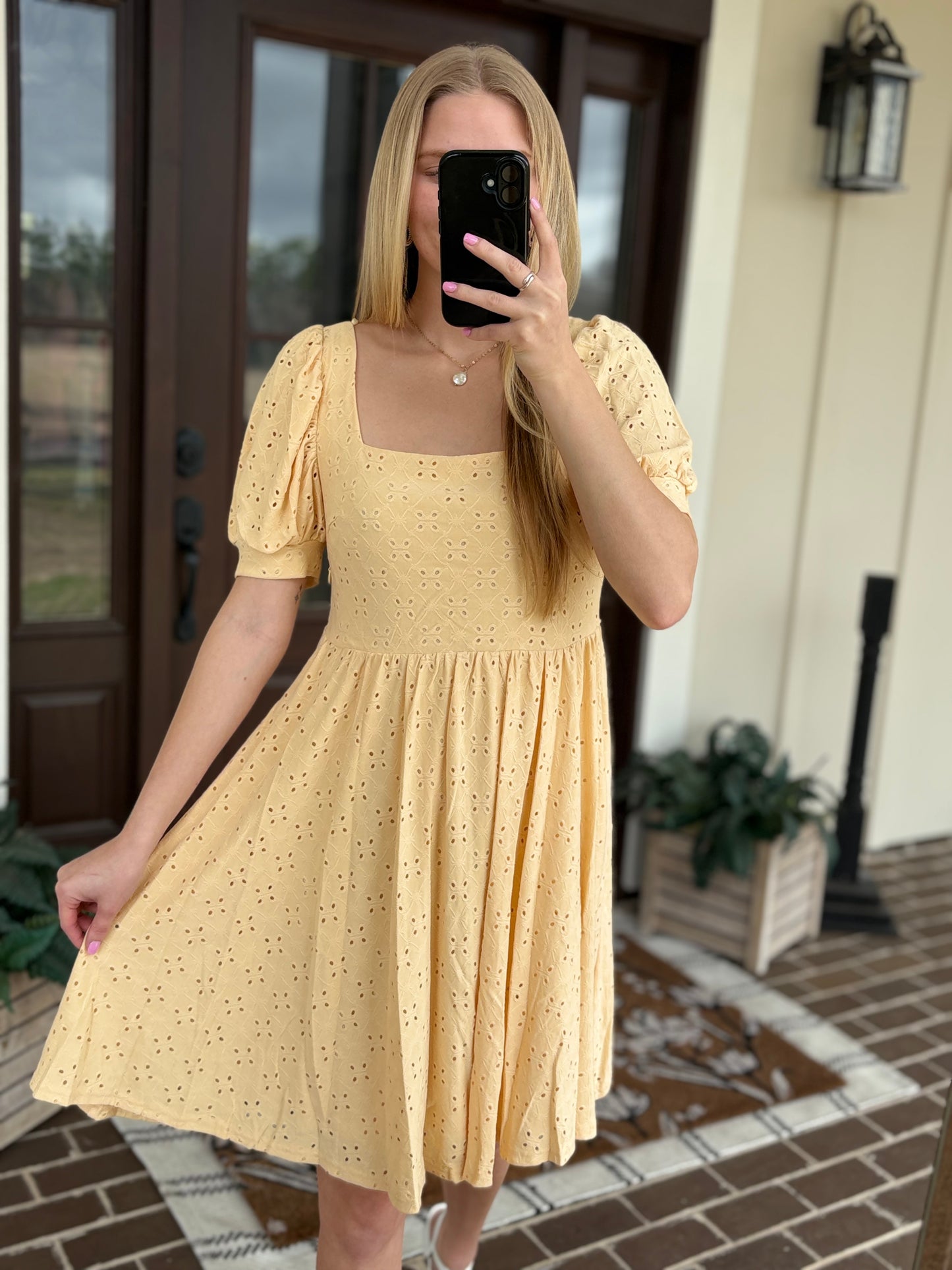 Baby Yellow Eyelet Mini