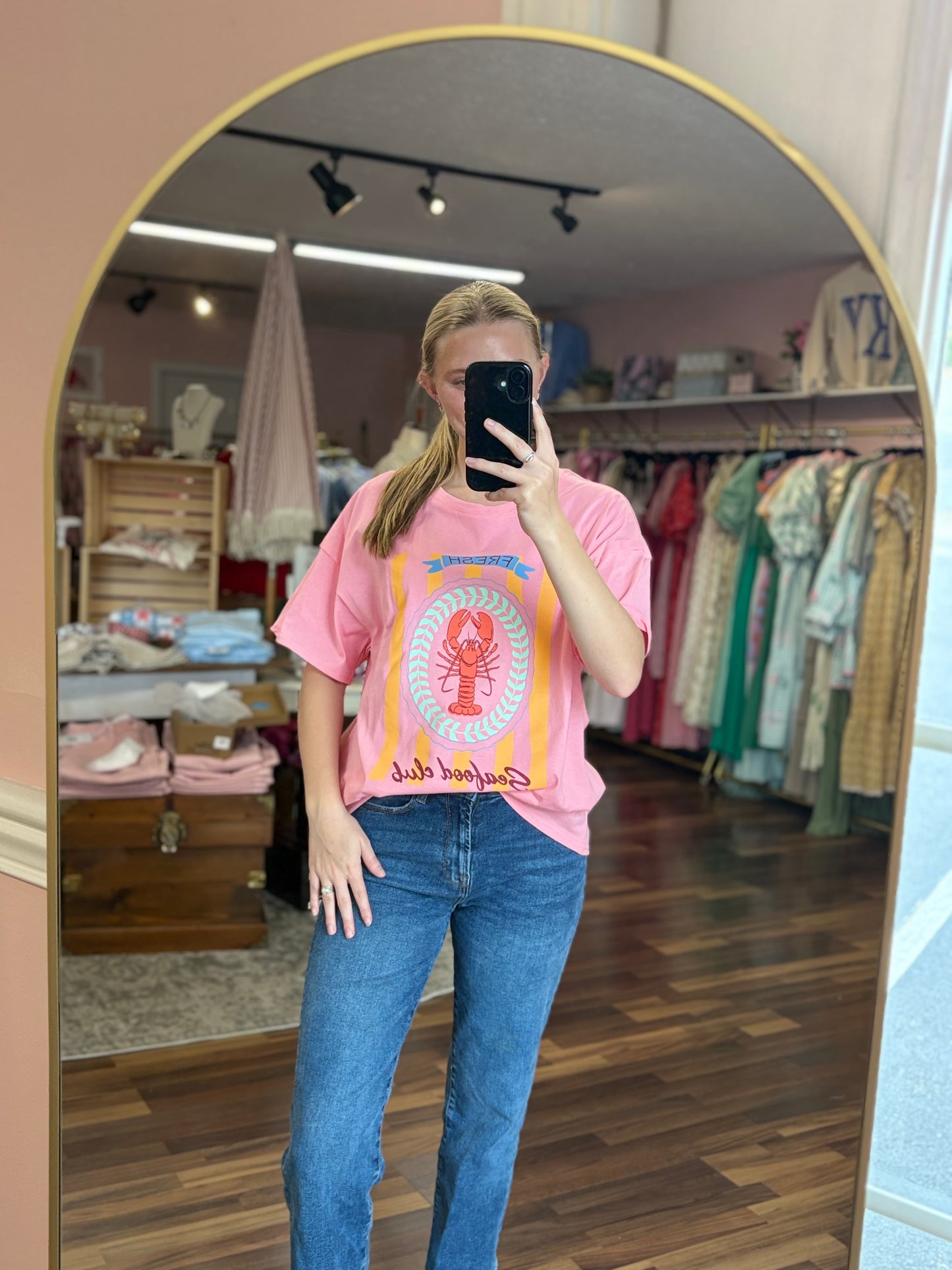 Pink Lobster Frame T-shirt