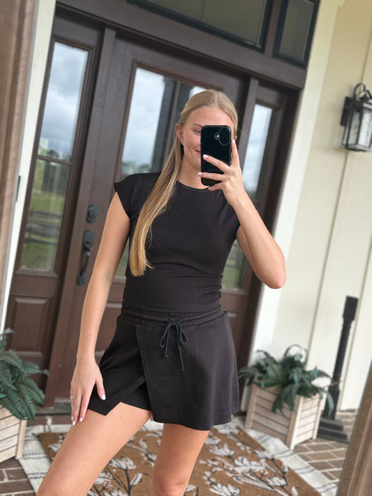 Black Skirt Set