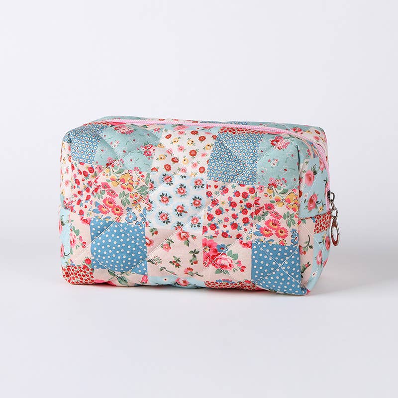 Patchwork Quilted Cosmetic Bag