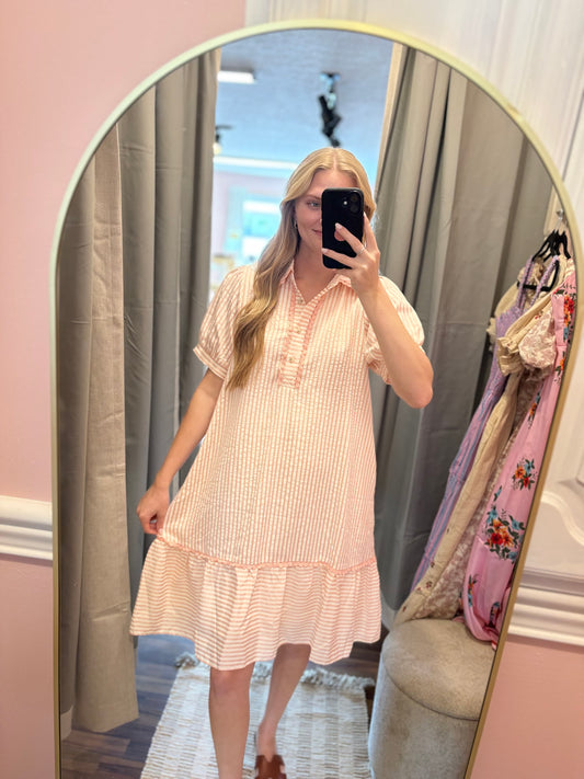 Striped Collared Dress