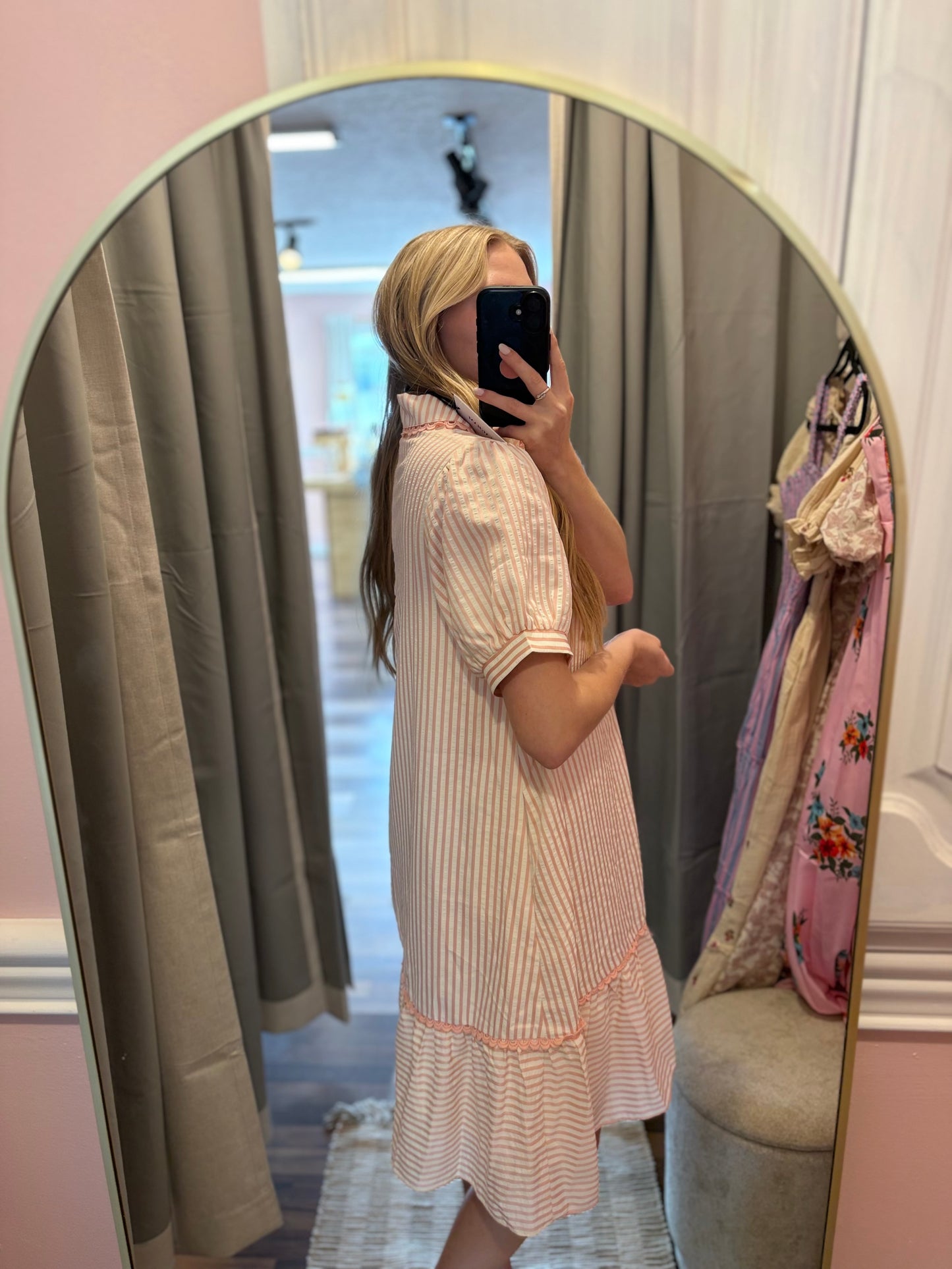 Striped Collared Dress