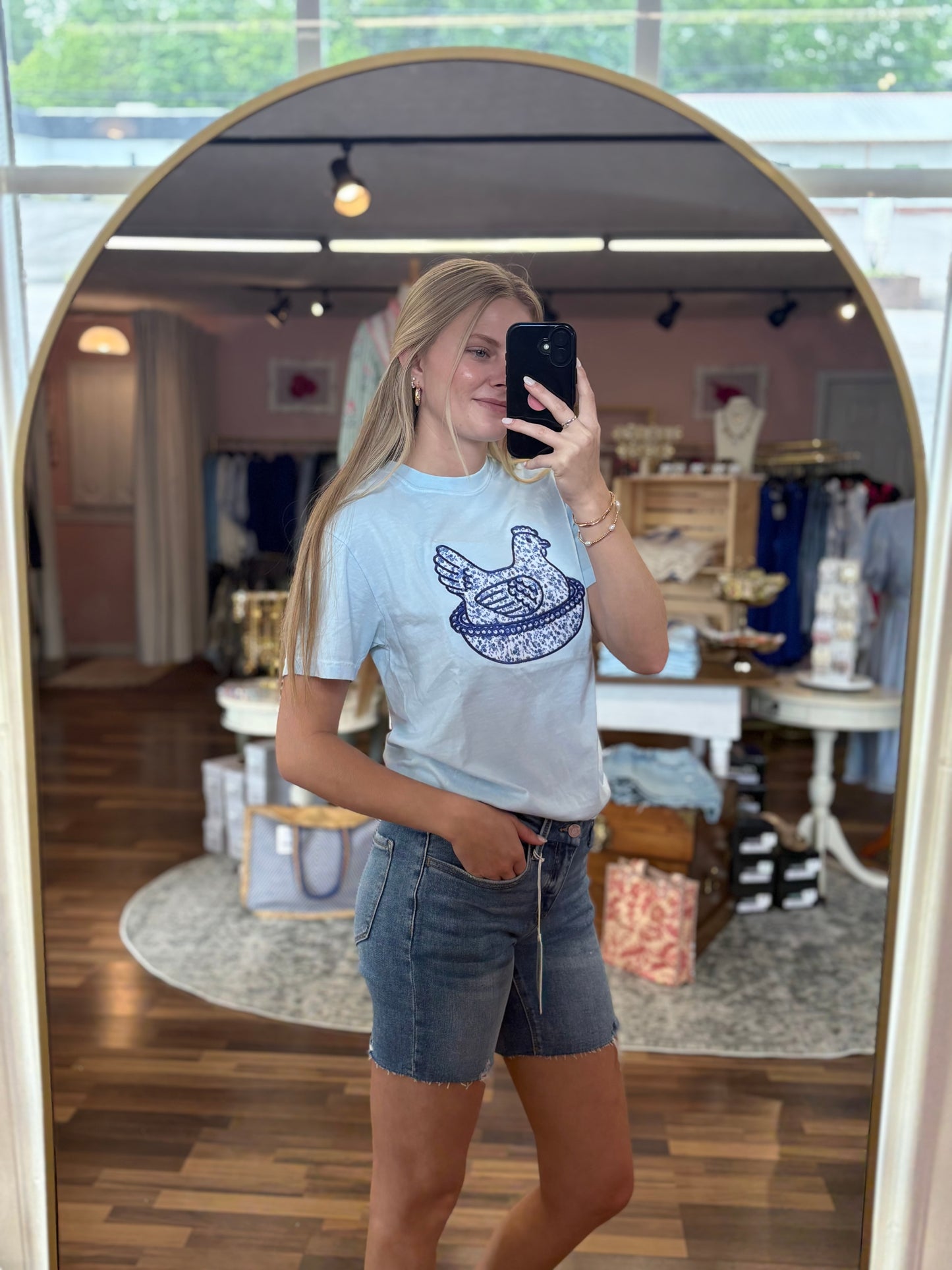 Mid Rise Midi Shorts