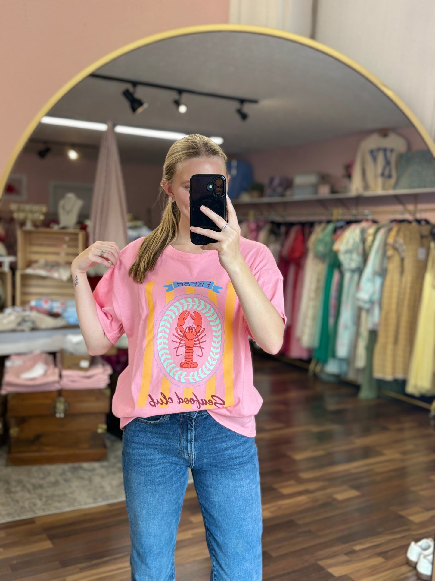 Pink Lobster Frame T-shirt