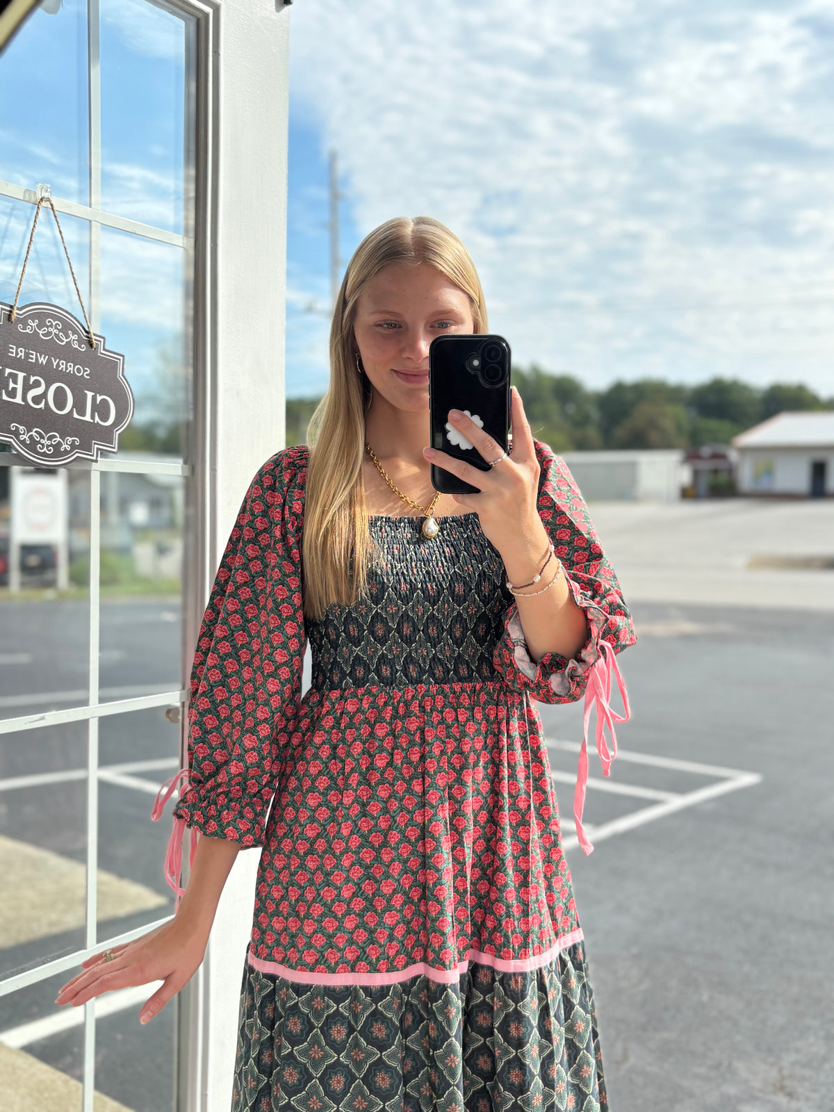 Rose Garden Mixed Pattern Maxi