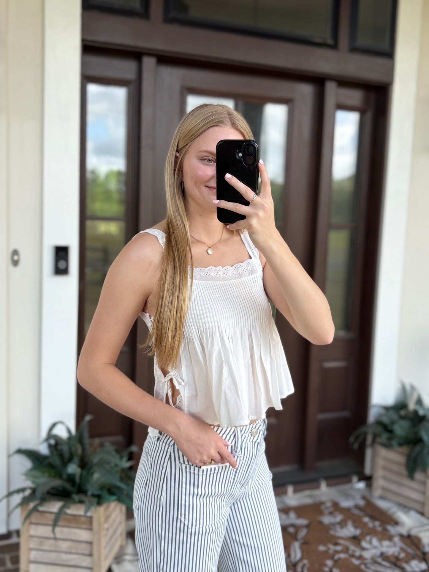White Tank Top Blouse