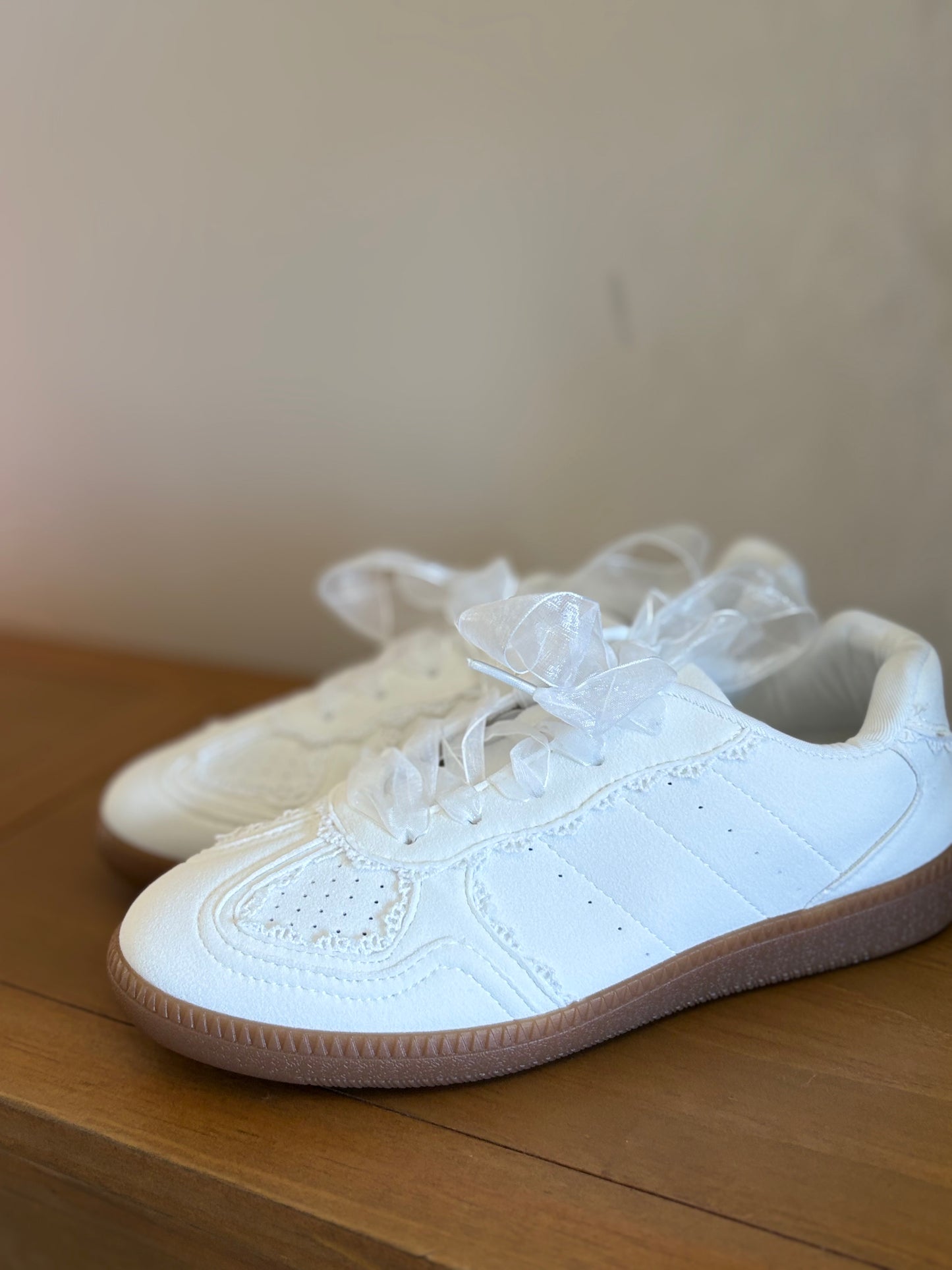 White Lace Sneakers