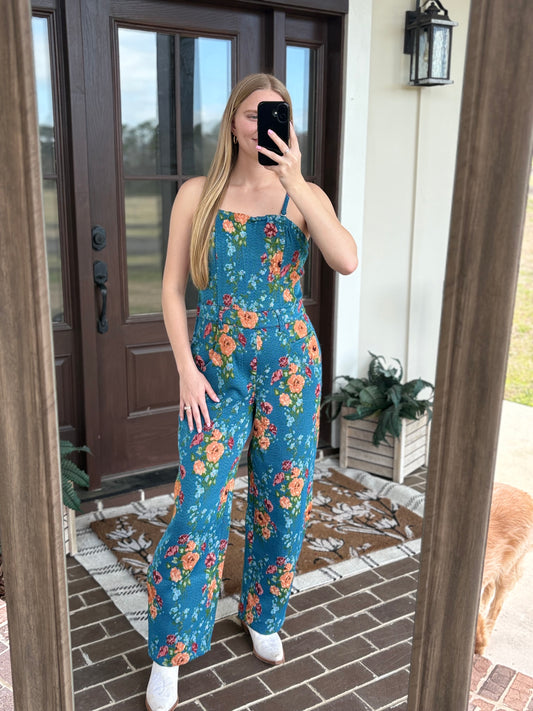 Lily Floral Denim Jumper