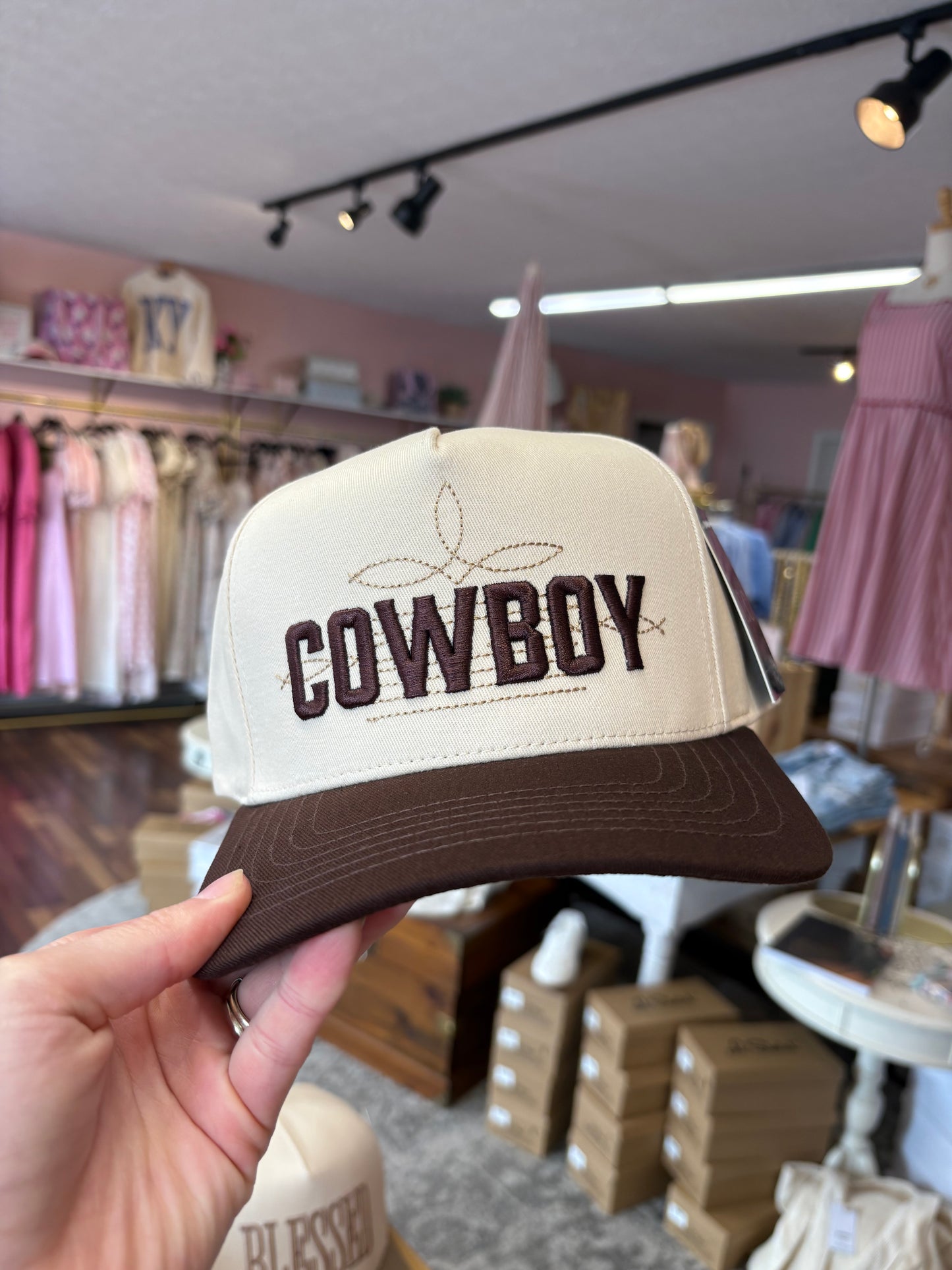 Cowboy Embroidered Trucker Hat