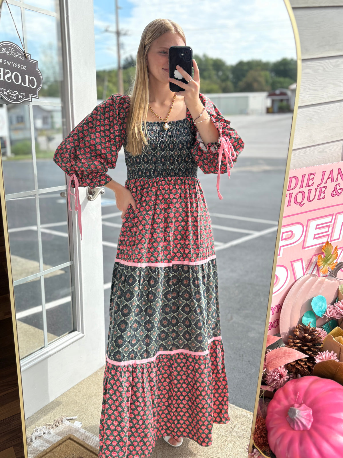 Rose Garden Mixed Pattern Maxi