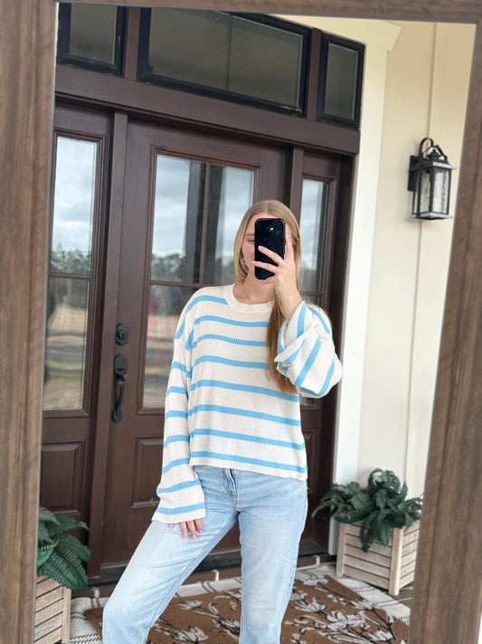 Blue Striped Sweater