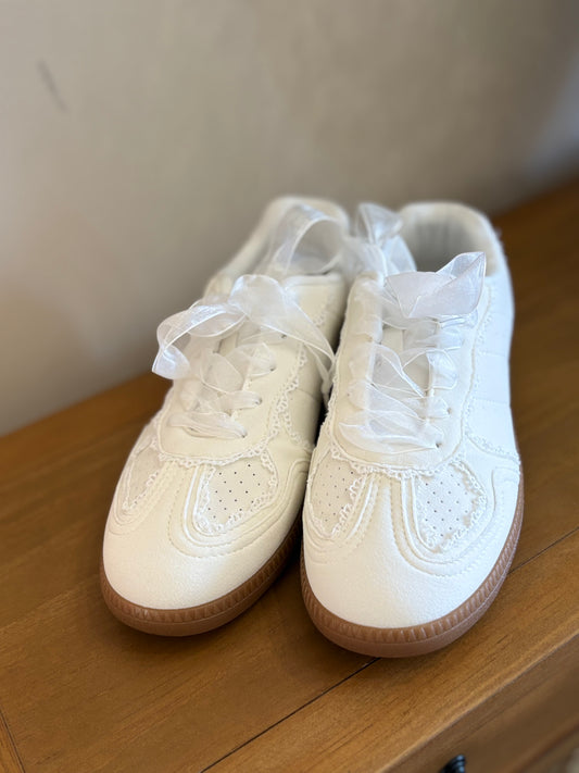 White Lace Sneakers