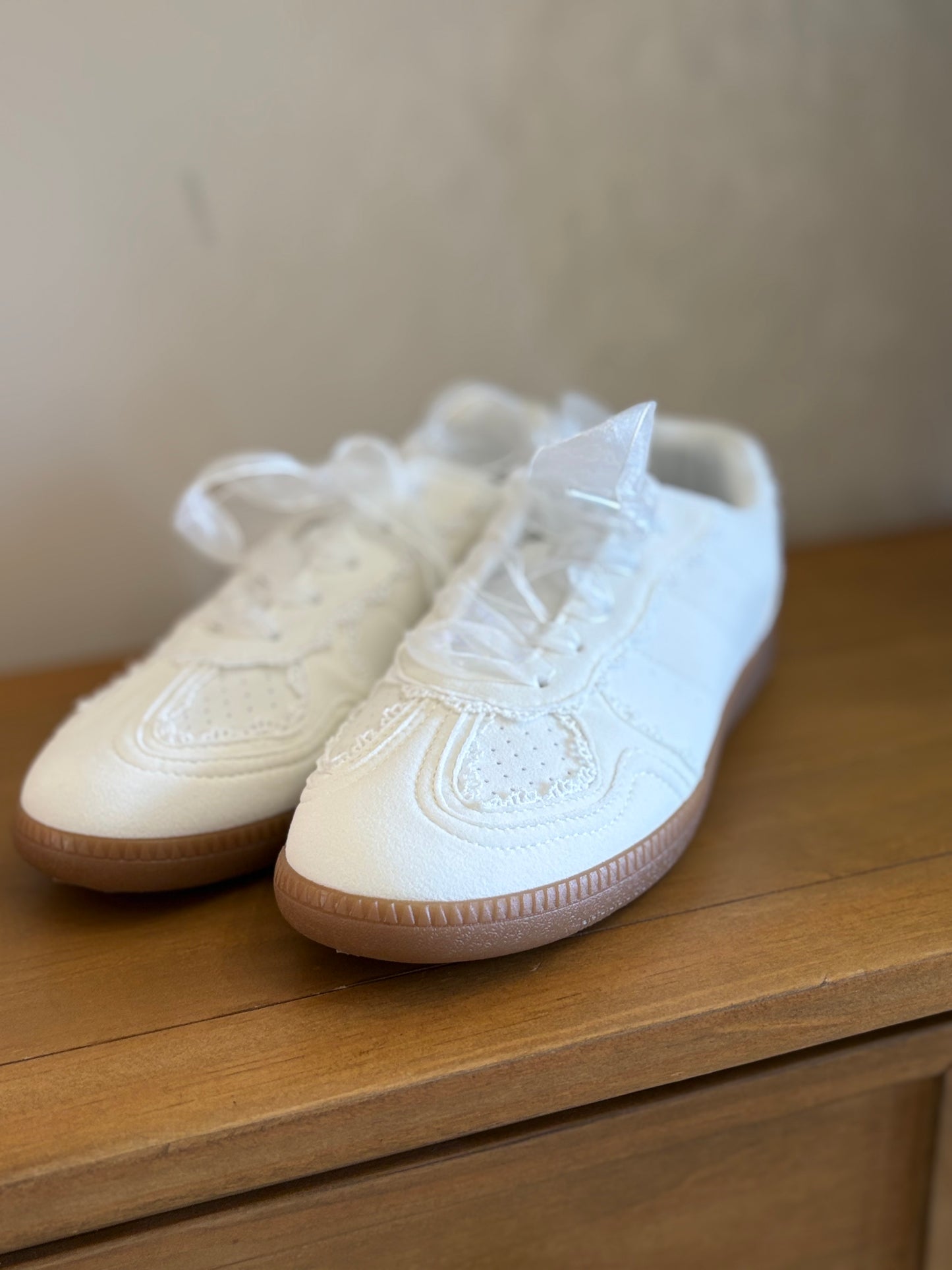 White Lace Sneakers