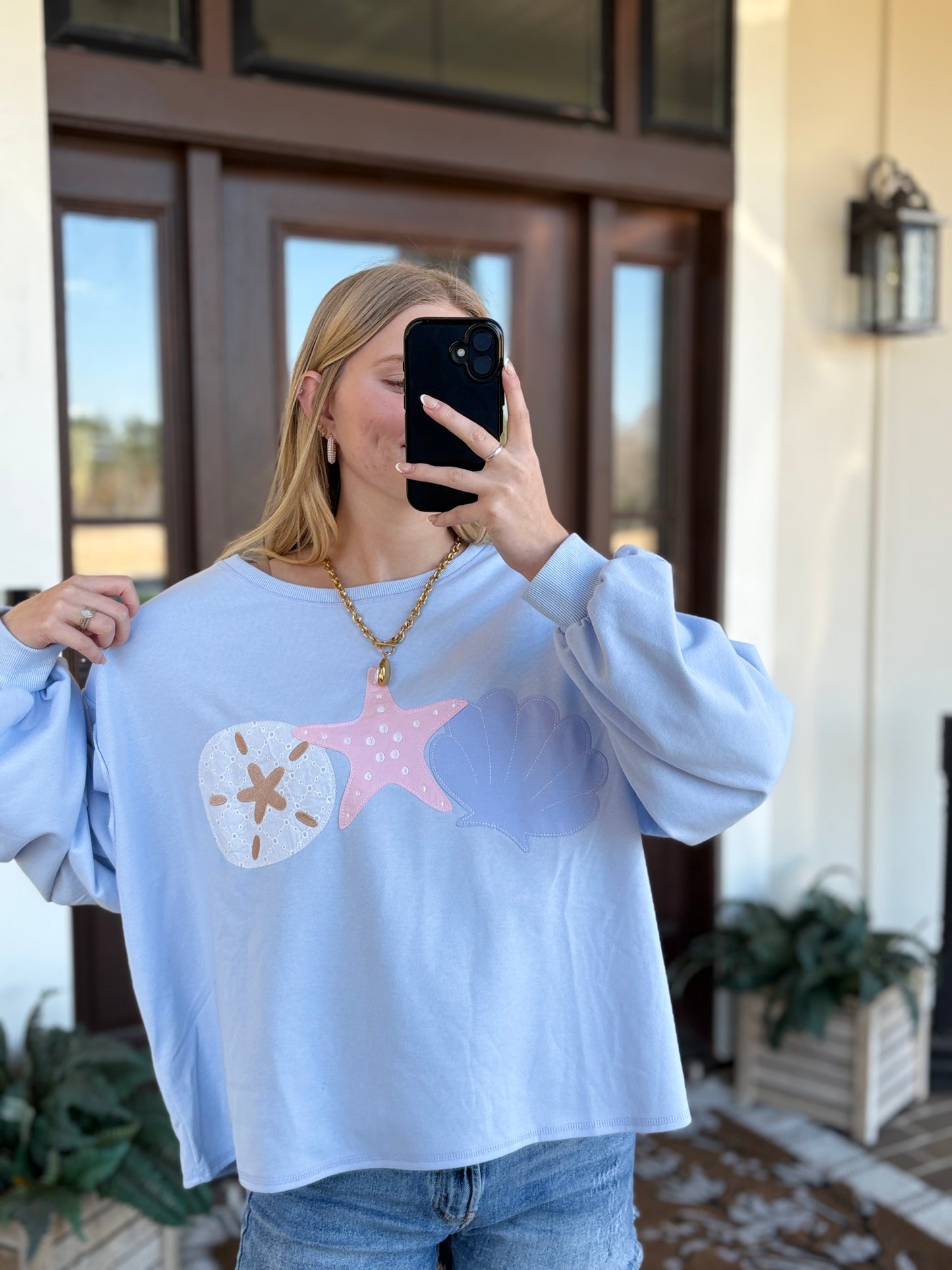 Seashell Patchwork Long Sleeve