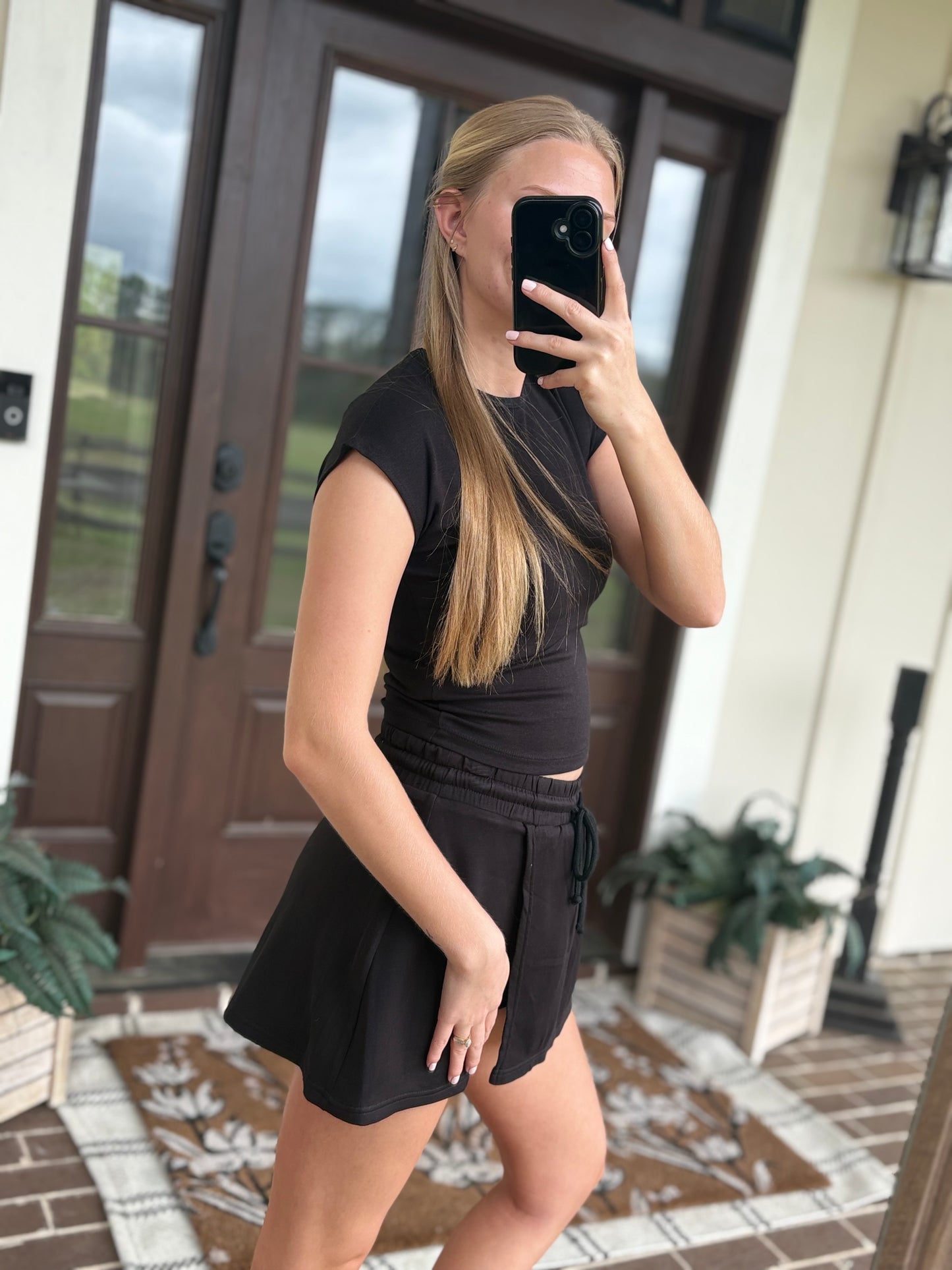 Black Skirt Set