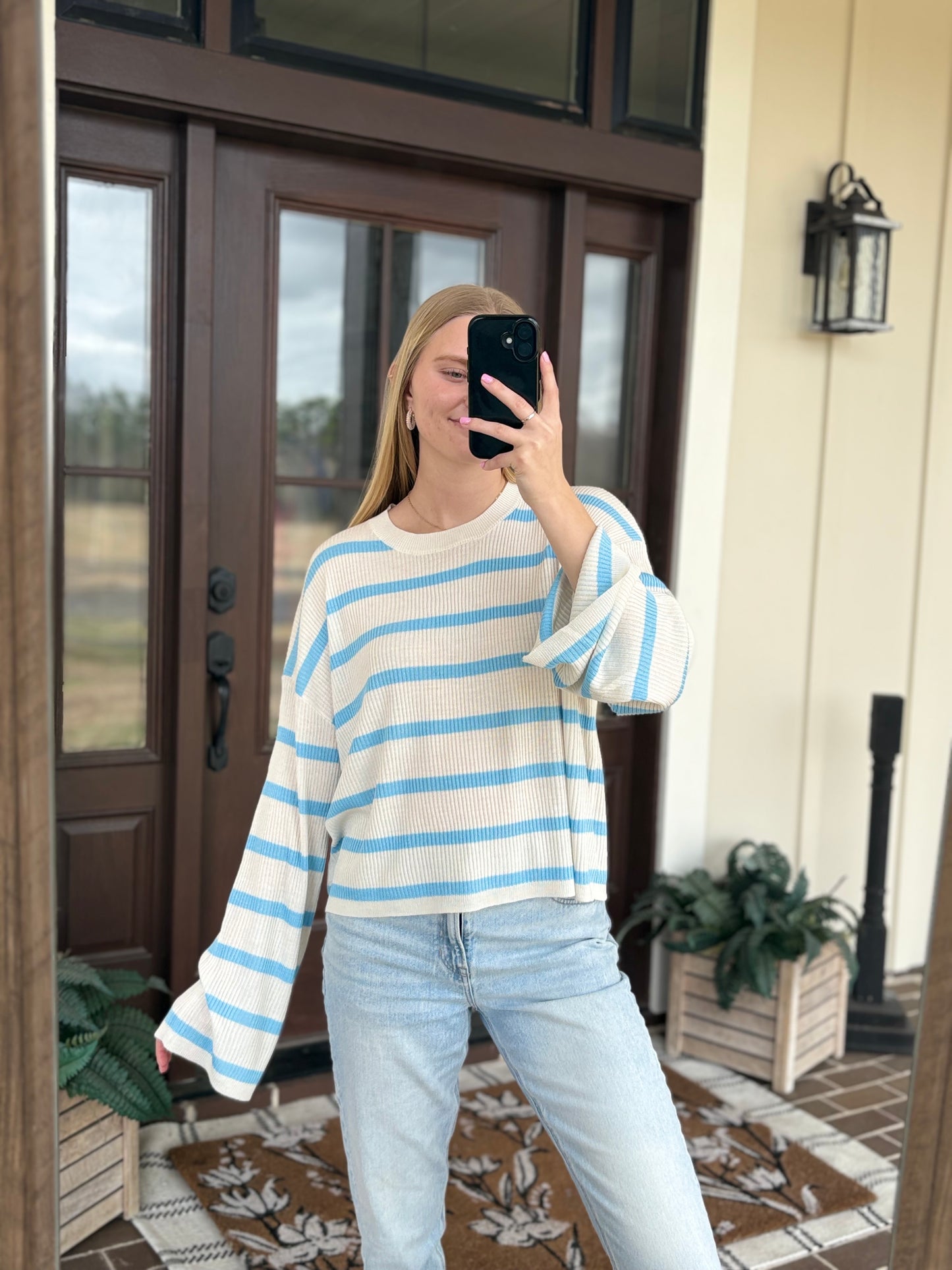 Blue Striped Sweater