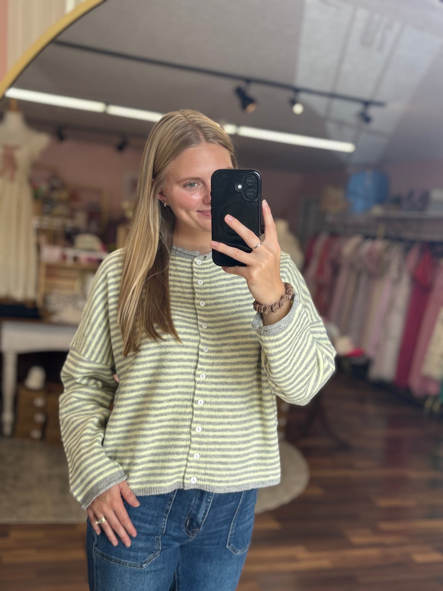 Butter Yellow Knit Cardigan