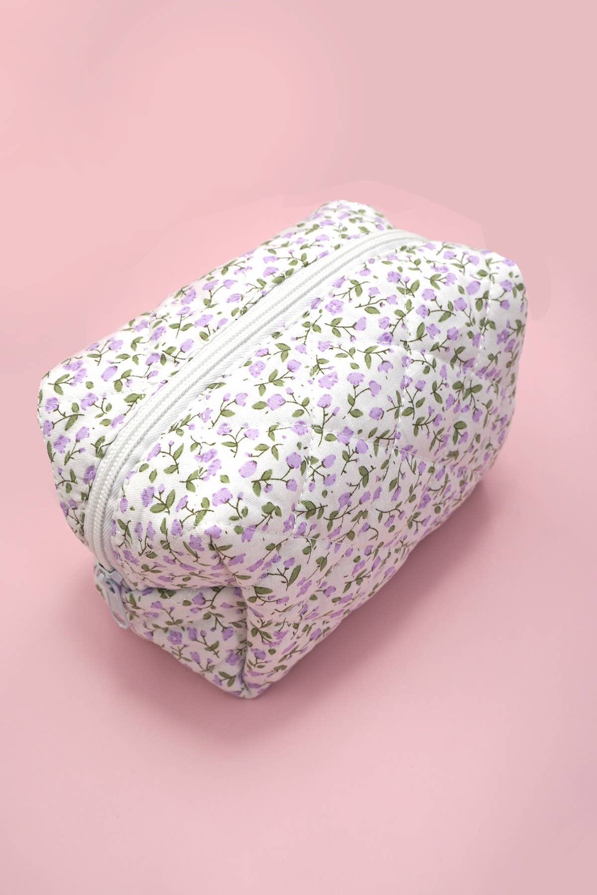Purple Cosmetic Quilted Bag