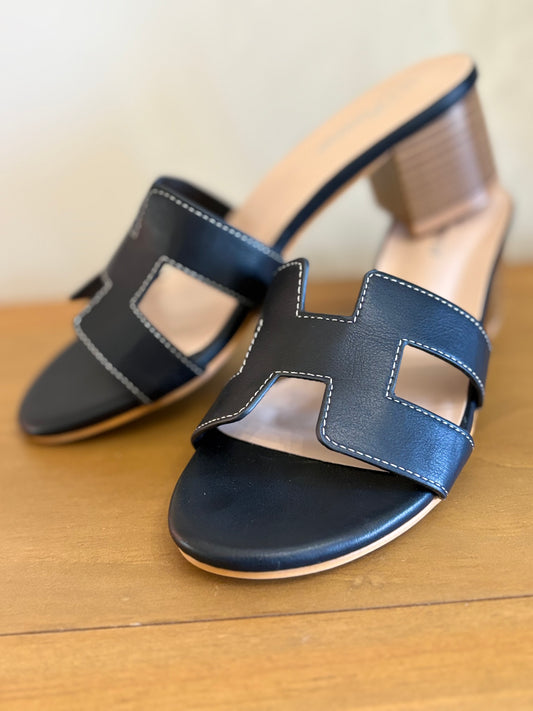 Black Lady Heel Sandal