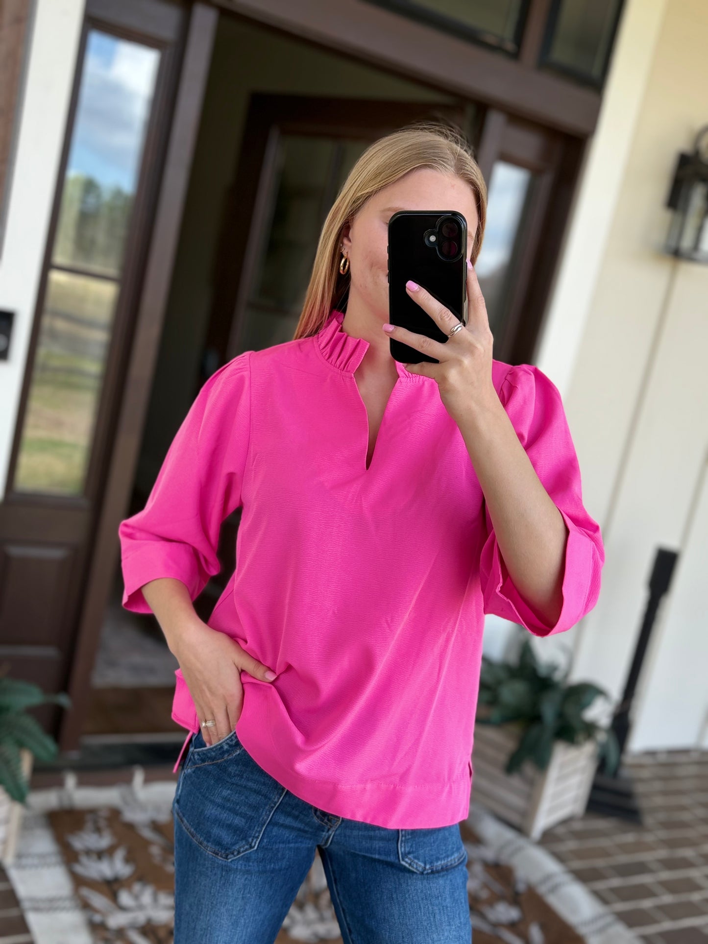 Hot Pink Blouse