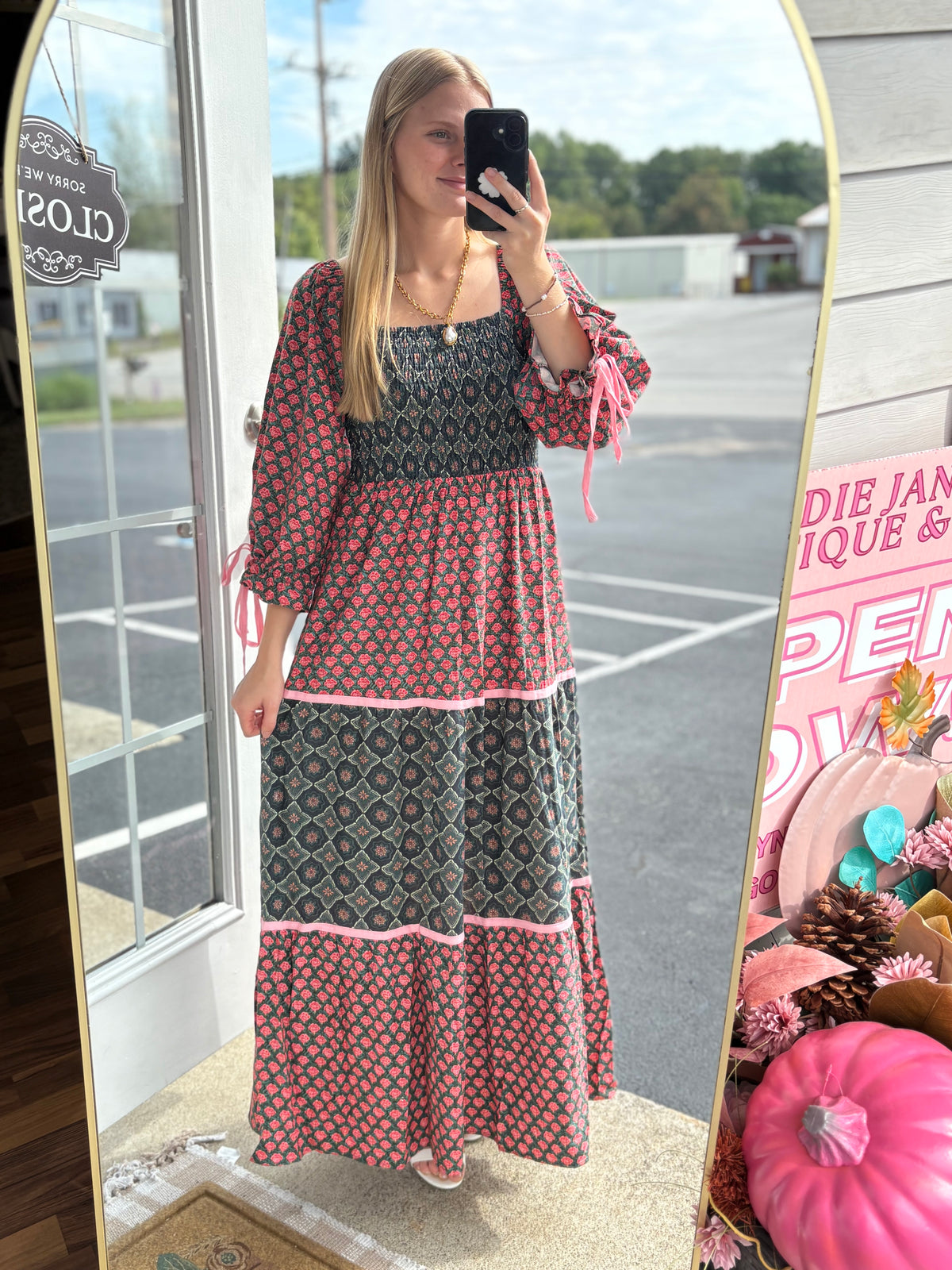 Rose Garden Mixed Pattern Maxi