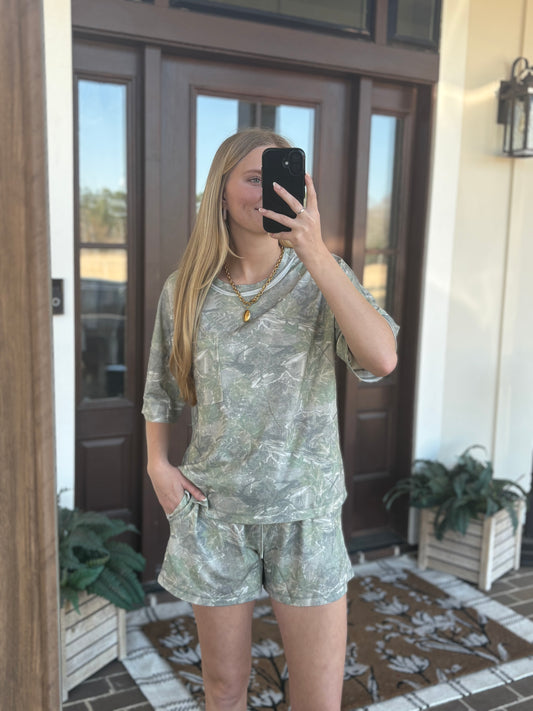 Muted Camo Short Set