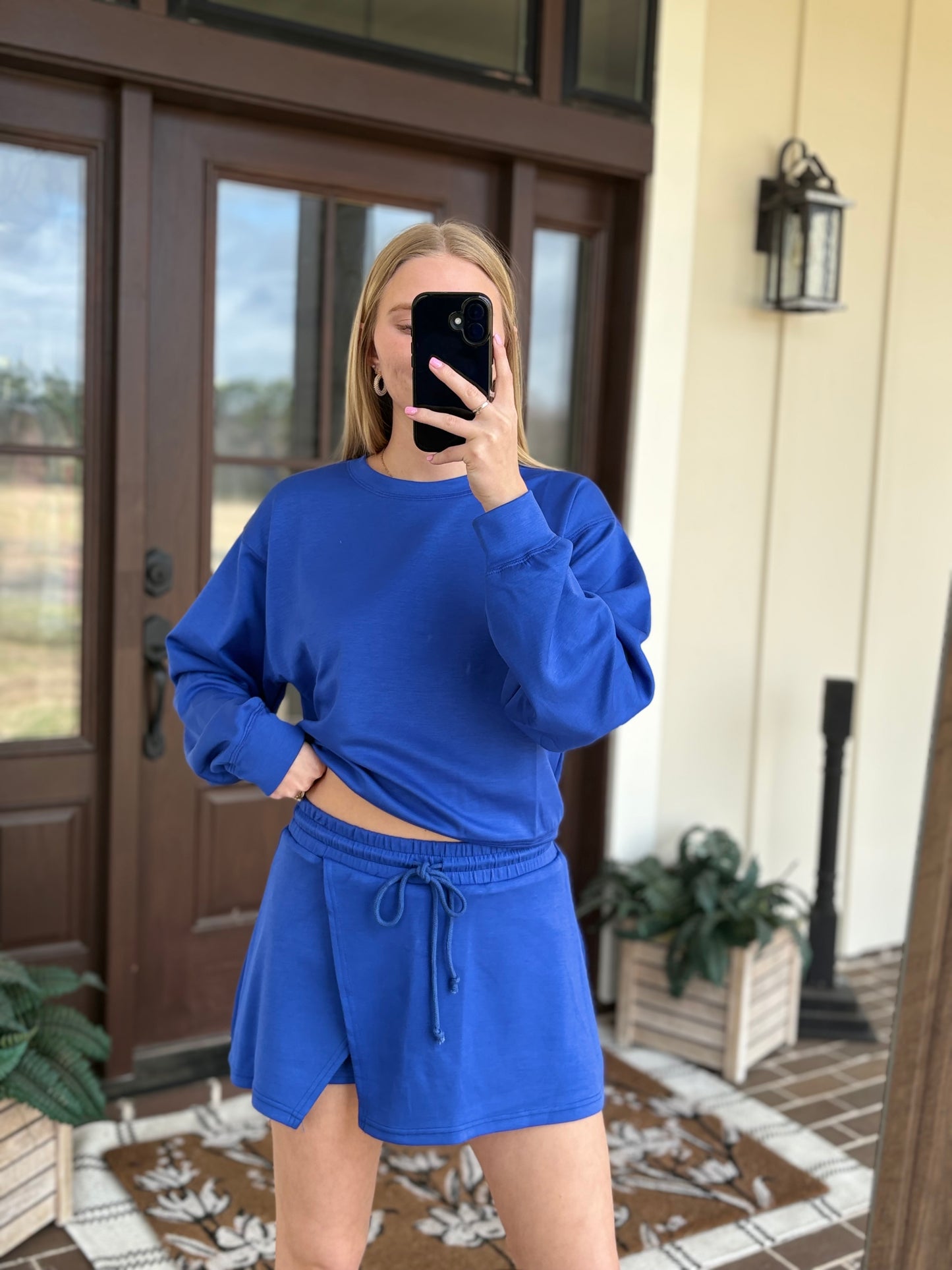 Royal Blue Skirt Set