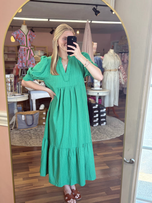 Kelly Green Midi