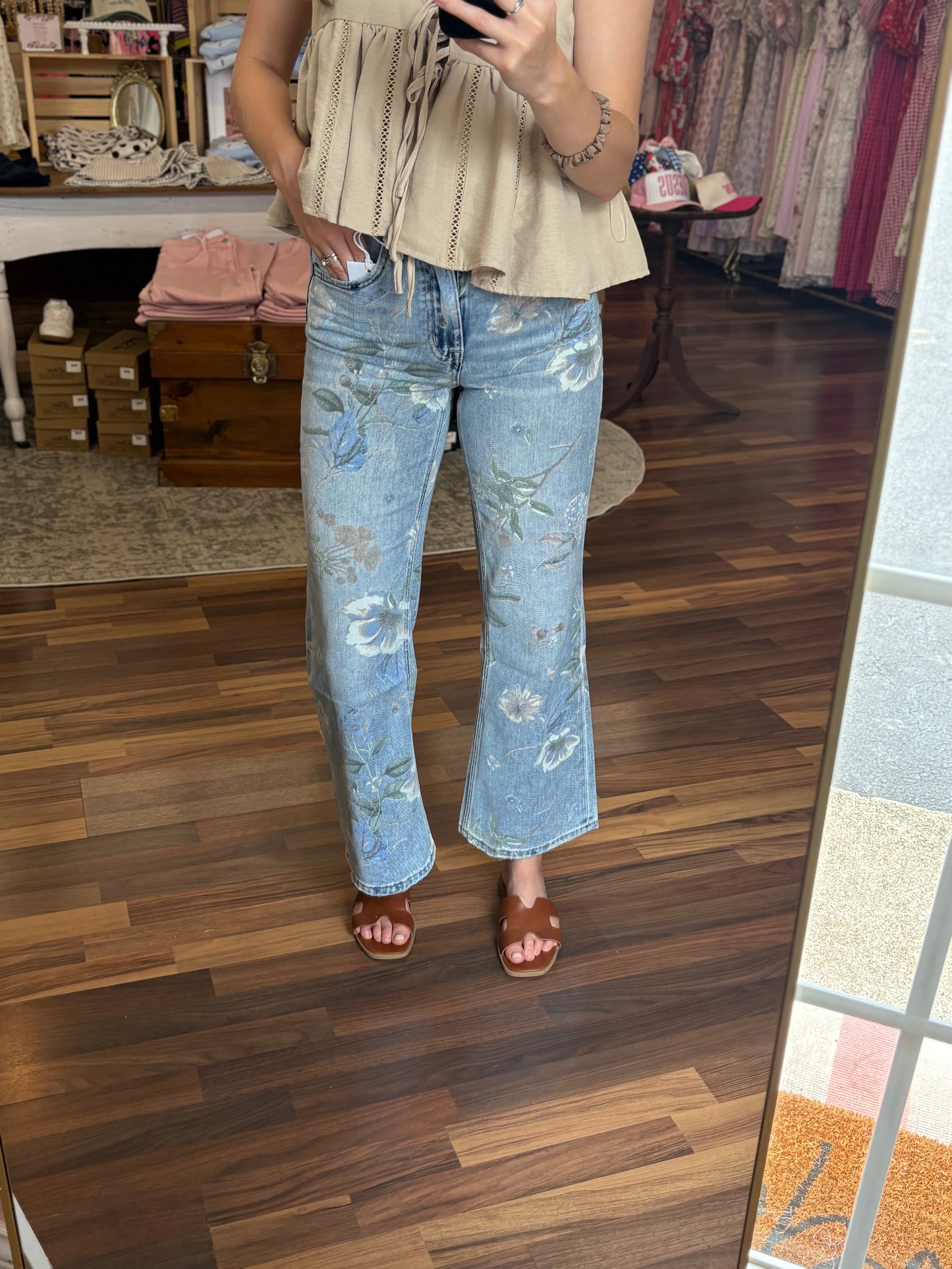 Vintage Floral Denim