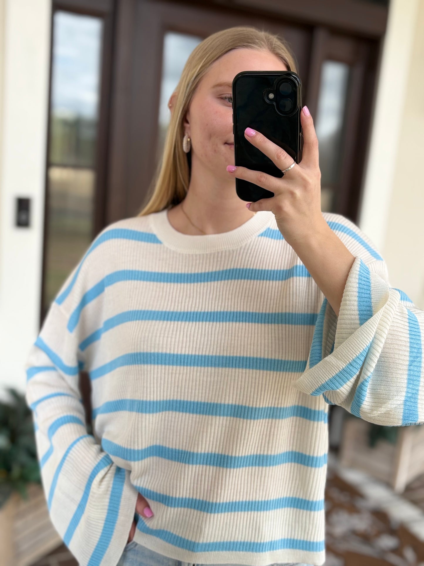 Blue Striped Sweater