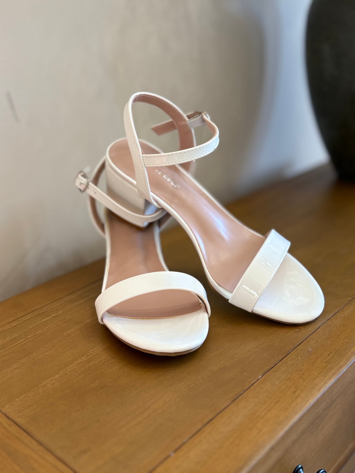 White Heel Sandals