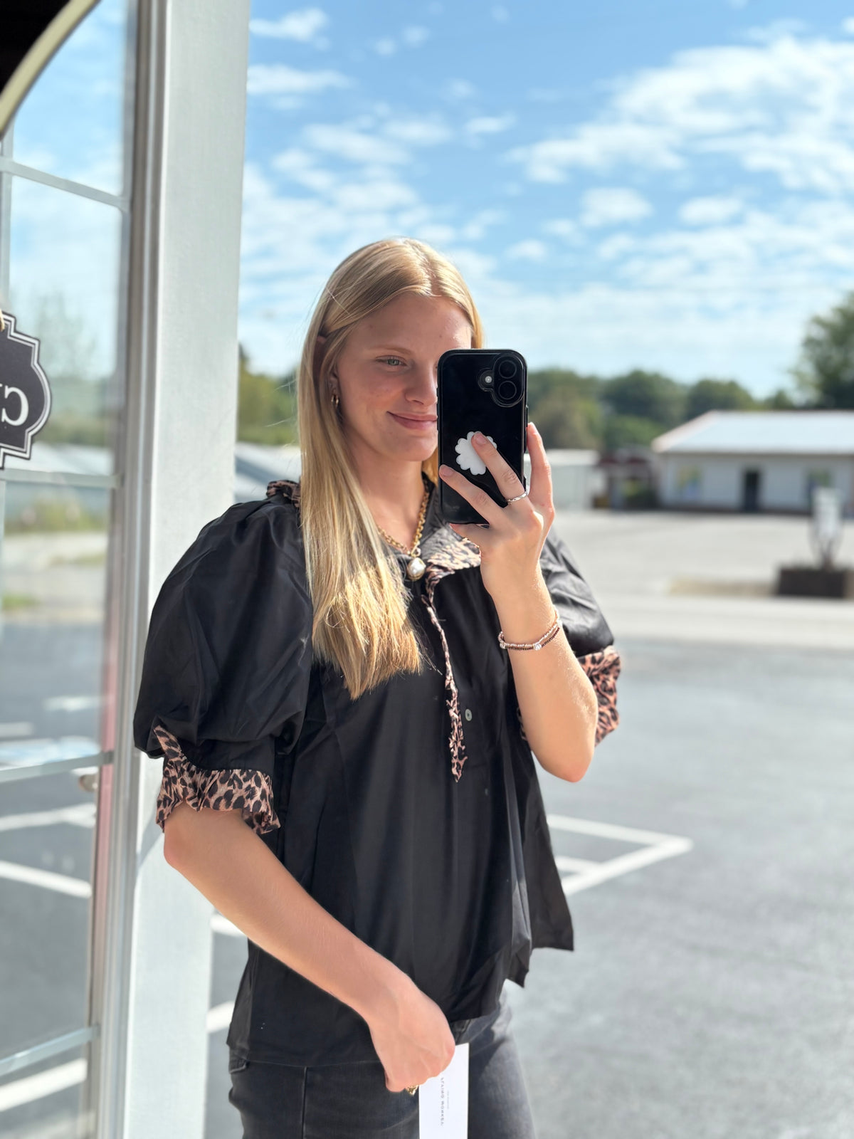 Lily Grace Cheetah Blouse
