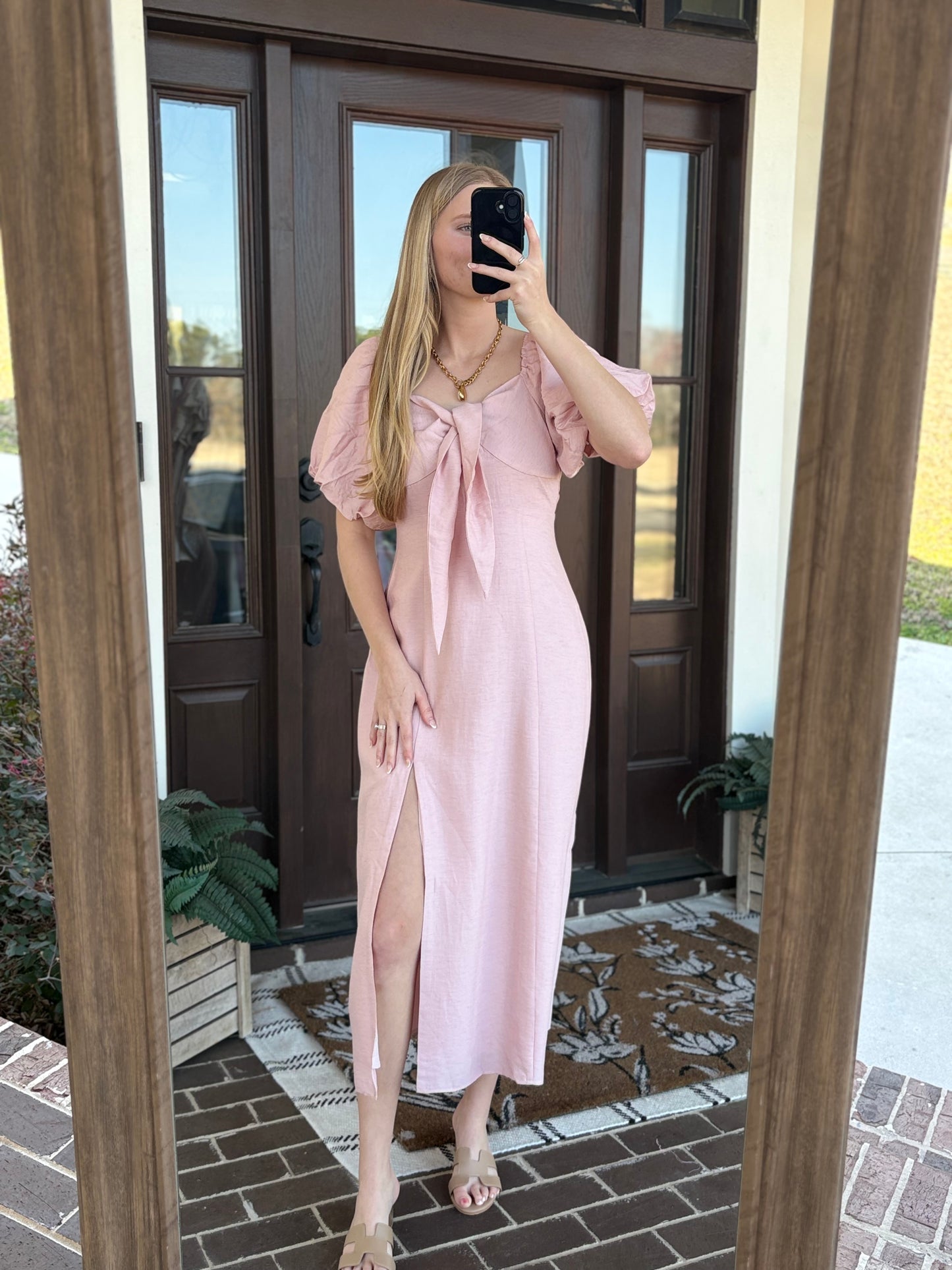 Front Tie Bow Midi