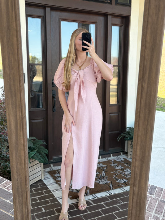 Front Tie Bow Midi