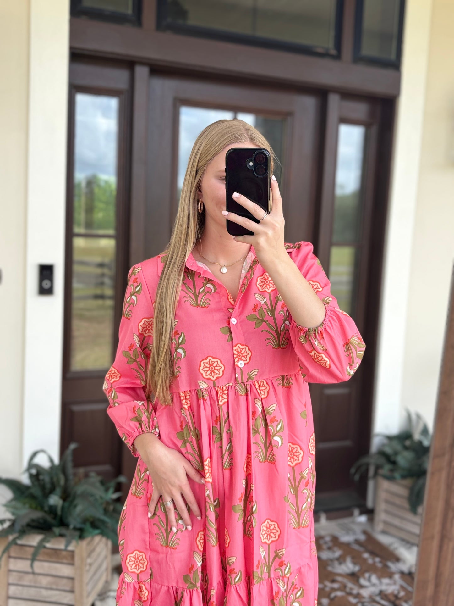 Floral Print Shirt Dress