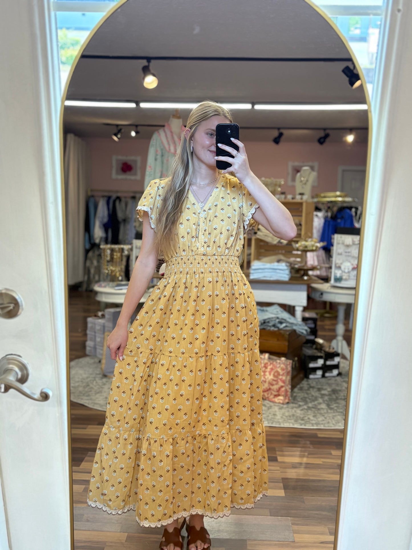 Floral Tiered Midi