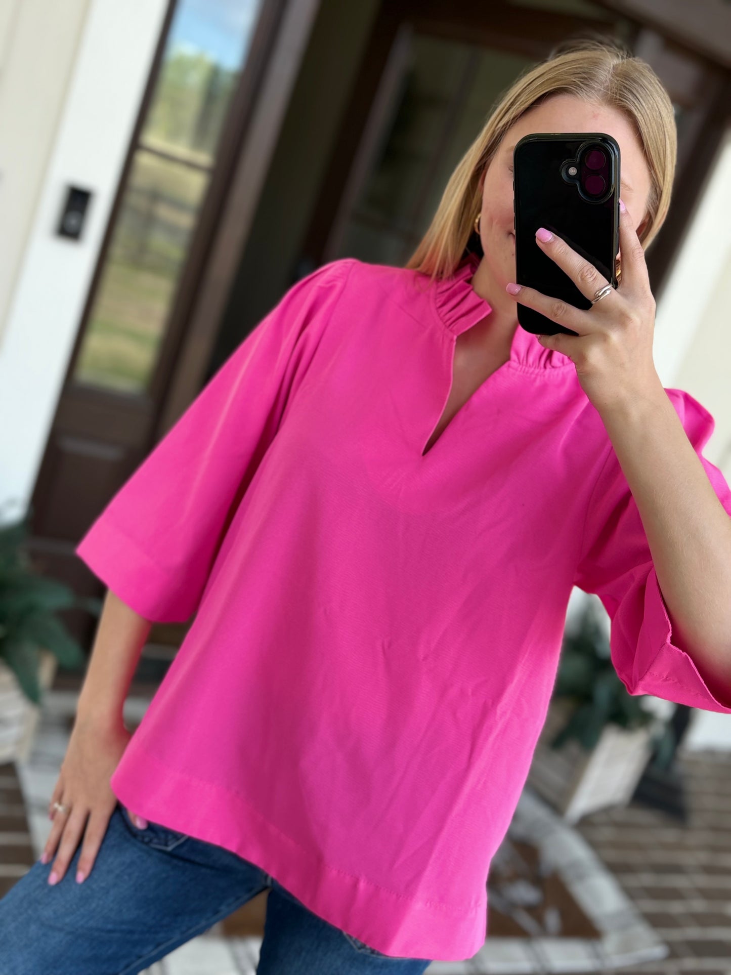 Hot Pink Blouse