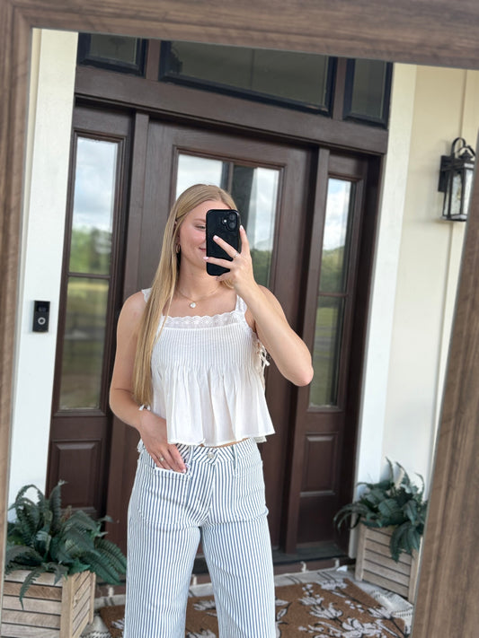 White Tank Top Blouse