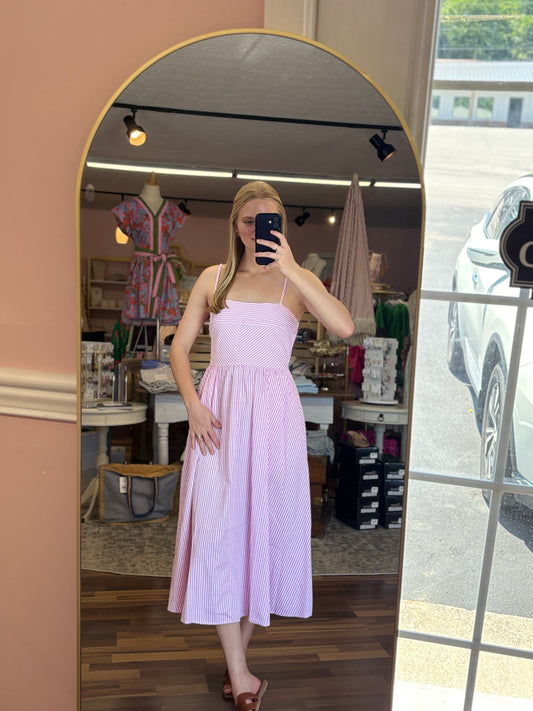 Pink Stripe Midi