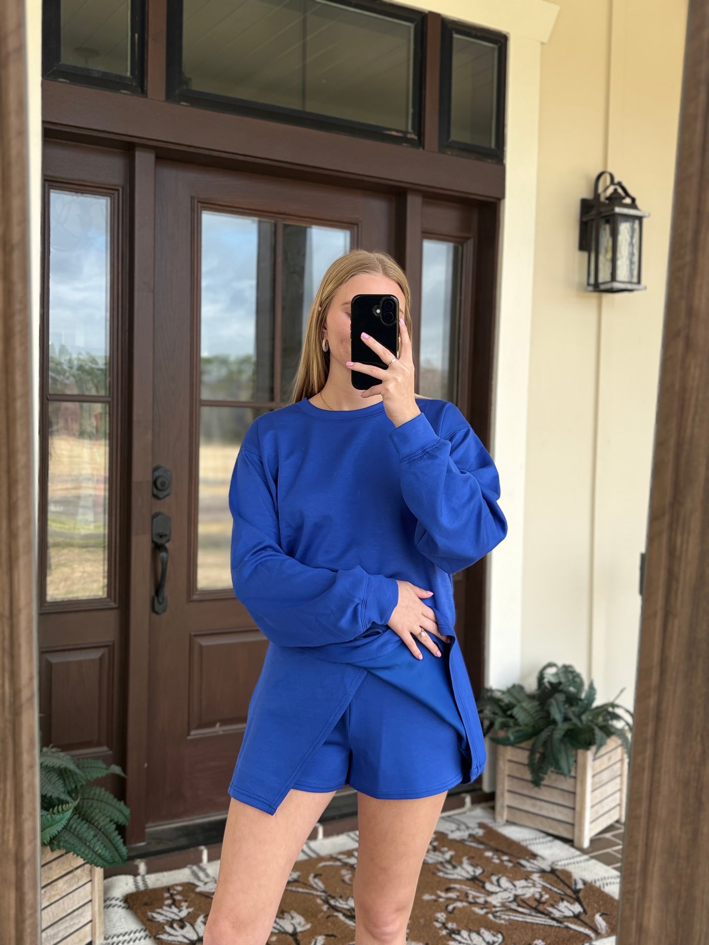Royal Blue Skirt Set