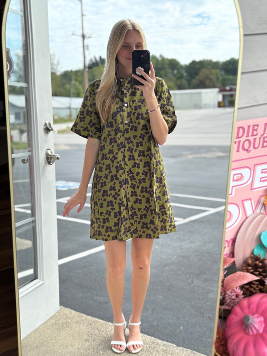 Olive Fairytale Floral Mini
