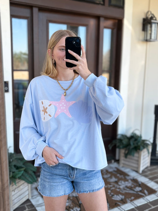 Seashell Patchwork Long Sleeve